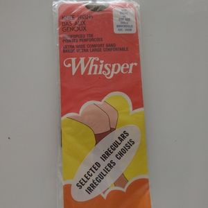 Whisper Knee Highs Panty Hose Stocking 70's Taupe Nylon Vintage Pantyhose